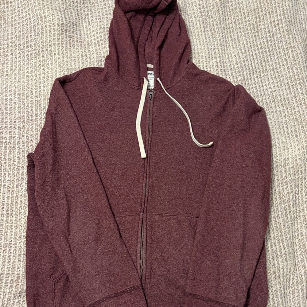 Sonoma Men's Burgundy Zip-Up Sweater